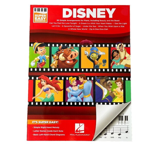 Other - Disney Super Easy Songbook Sheet Music Right Hand Melody Piano Hal Leonard